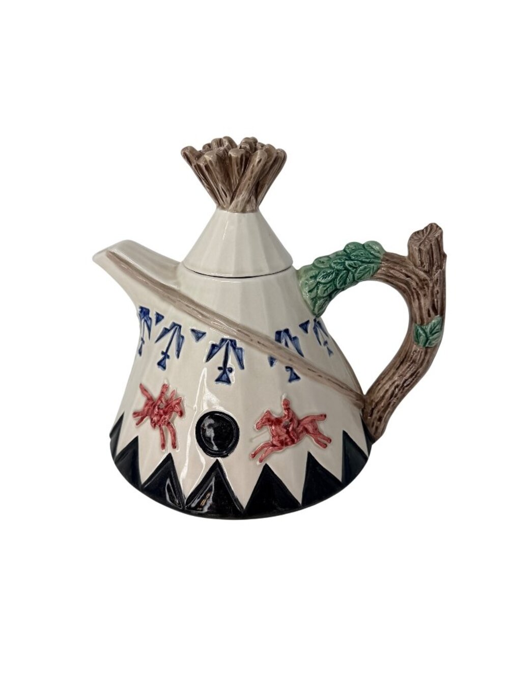 Vintage Teepee Teapot - Ceramic Omnibus‎ OCI 34oz Japan Native American Indian